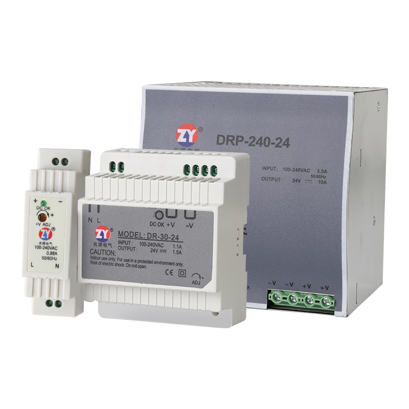 导轨式开关电源DR-15/30/45/60/75/120/240W12V24V卡轨安装足功率