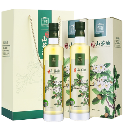 千岁好有机山茶油500mlx2礼袋装