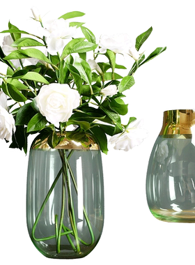 欧式风玻璃透明现代简约餐桌花瓶
