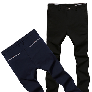 秋天休闲裤男长裤小脚裤韩版修身潮青少年男生裤子男士小西裤秋冬