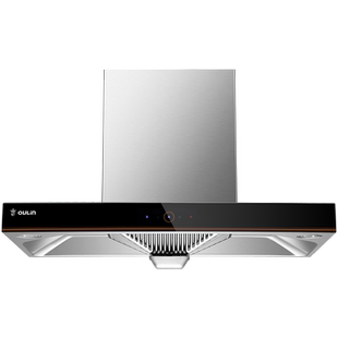 欧琳抽油烟机家用厨房大吸力顶吸式白色塔式吸油烟机吸油机白A3N