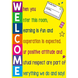 国际学校英语教室环创布置装饰海报双语幼儿园welcome欢迎主题墙