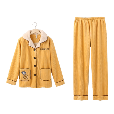 珊瑚绒双层2021年新款冬天睡衣