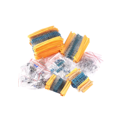 1/4W金属膜电阻包1/2W1W2W3W5W直插电子元件包30/41/130种1%常用