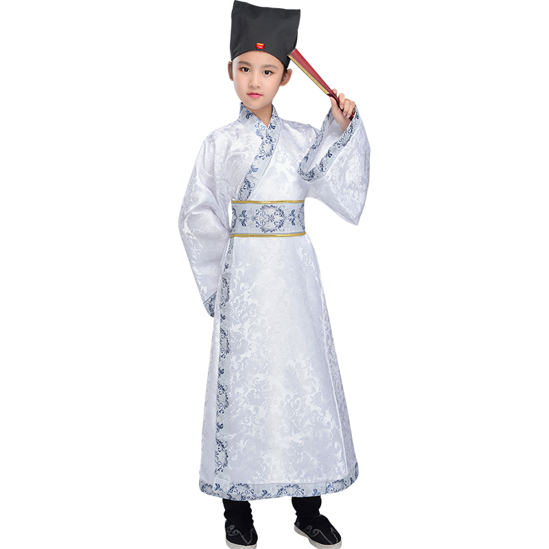 儿童开笔礼古装汉服国学演出服小学生男童舞蹈服演服装书童