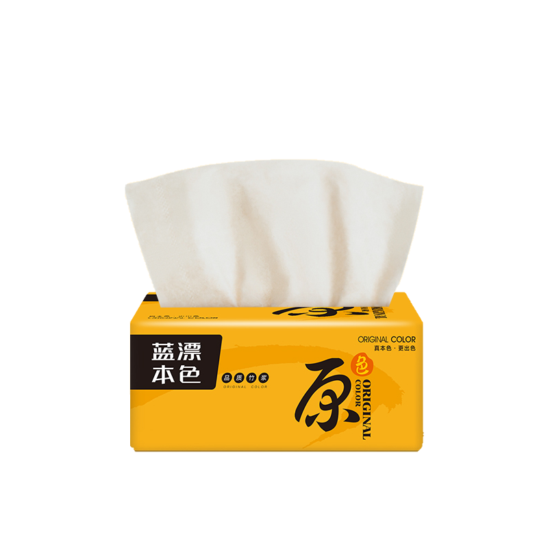 本色面巾纸80包纸巾整箱批发婴儿