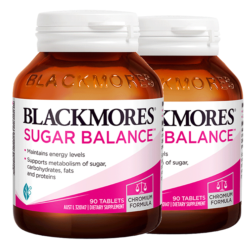 澳佳宝BLACKMORES血糖平衡片90片*2瓶维生素及矿物质