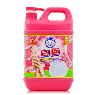 白猫去油护手洗洁精2kg温和护手去油快可洗蔬果厨房清洁果香型