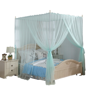 新款三开门家用蚊帐方便拆洗简约风1.5m落地欧式公主网红款1.8m床