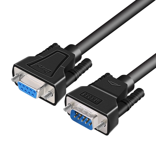 帝特九针9针串口线com数据线db9公延长线RS232线交叉母对母连接线