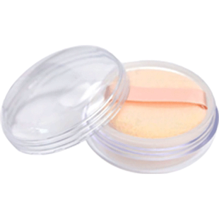 空盒 谢馥春散粉盒 双层便携版 内含塑料隔层粉扑 约可容纳10克