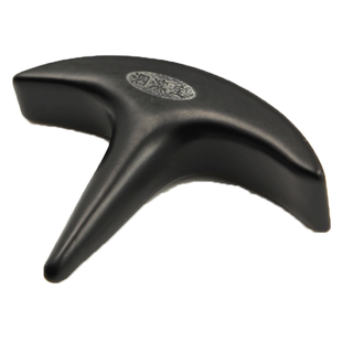 泗滨宝 泗滨砭石按摩棒 足部按摩点穴羊角T型锥足底砭具玄黄砭石