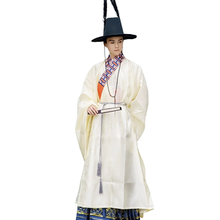 布许原创明制汉服男装刺绣花领道袍日常款朴素田园禅意非古装春款