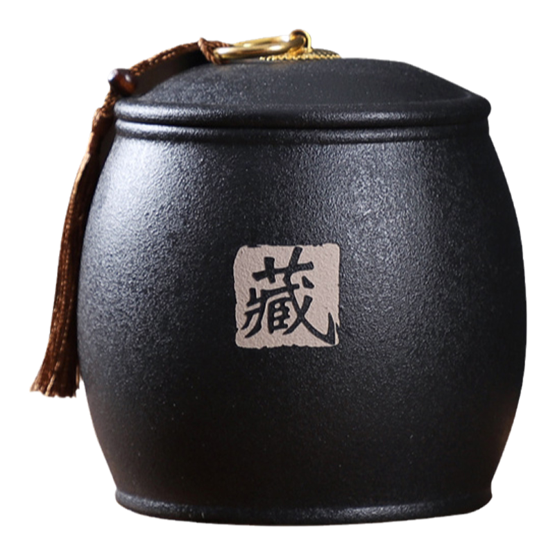 黑陶茶叶罐中号日式家用密封半斤
