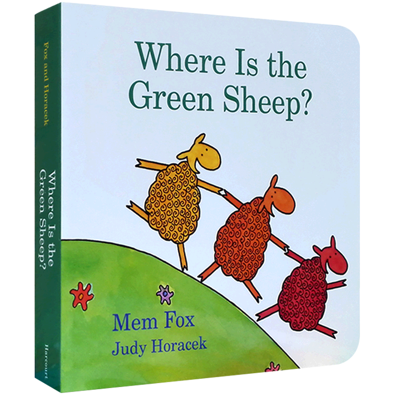 预售【送音频】英文原版绘本Where Is the Green Sheep绿绵羊在哪儿？纸板书吴敏兰书单123儿童颜色早教认知书启蒙故事图书whereis