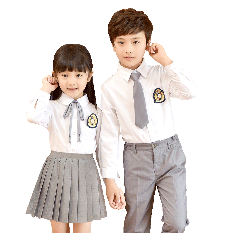 班服春秋季学院风男童女童长袖衬衫套装高中小学生校服幼儿园园服