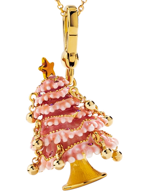 Juicy Grape圣诞树吊坠项链可爱可打开挂坠挂件钥匙扣圣诞礼物女
