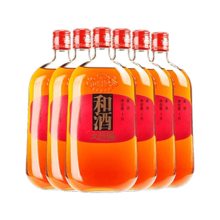 上海老酒和酒大开福3年陈酿 2斤装1L*6瓶整箱装海派特型半干黄酒