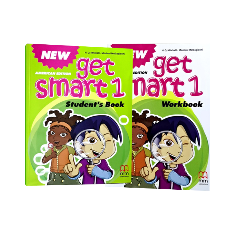 现货包邮6-12岁少儿英语教材新版new get smart 1级小学1年级英语教材含教学资料互动软件本链接包含NGS1课本+练习册