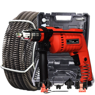 电动管道疏通器家用电钻通下水道捅马桶厕所厨房地漏疏通堵塞工具