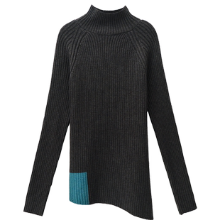 半高领毛衣女秋冬毛衣2025年新款套头宽松针织打底中长款毛衣女厚