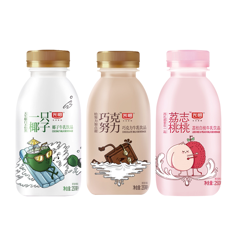 光明牛乳饮品一只椰子巧克早餐奶