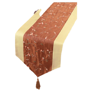 田园布艺餐桌布桌旗现代简约茶几桌布桌垫鞋柜电视柜长方形盖布