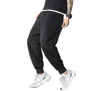 GxxH男士加肥加大码宽松运动肥佬九分裤胖子男装潮胖休闲裤200斤