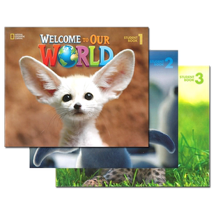 国家地理幼儿入门启蒙英语教材welcome to our world level 1/2/3级别学生书+练习册+光盘 welcometoourworld套装原版进口