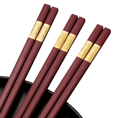 过年红色防滑不易霉喜庆家庭筷