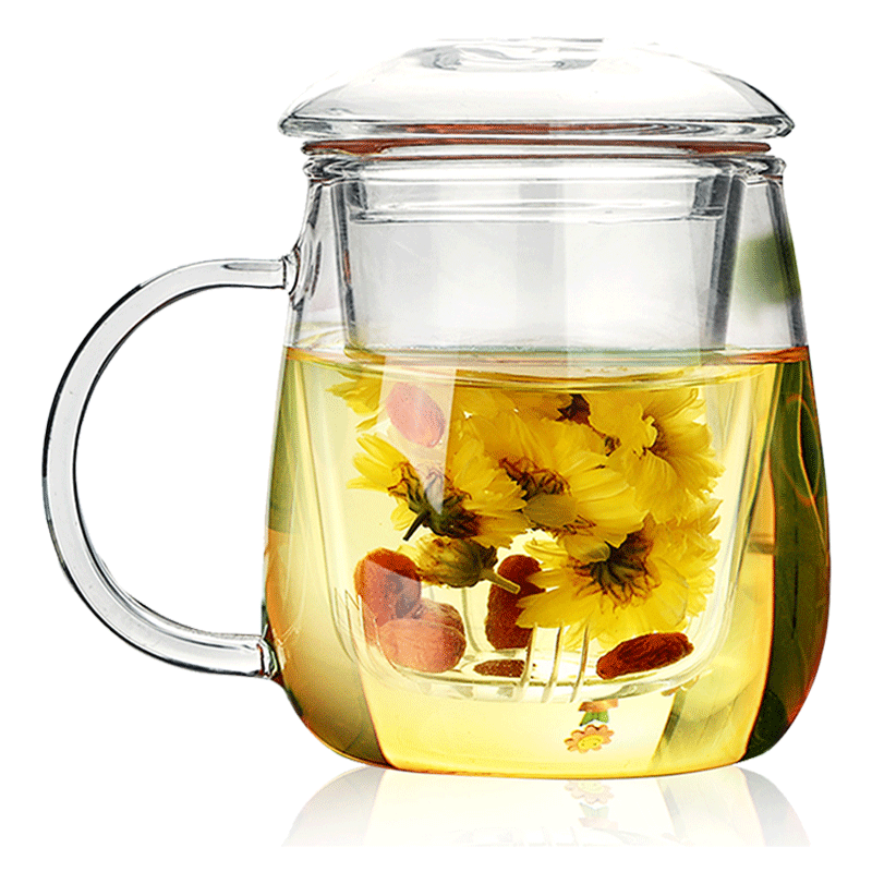 物生物玻璃杯过滤办公男女花茶杯