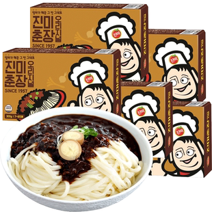 韩国进口真味春酱300g*5盒韩式杂酱面炸酱面专用黑酱淳酱拌面酱料