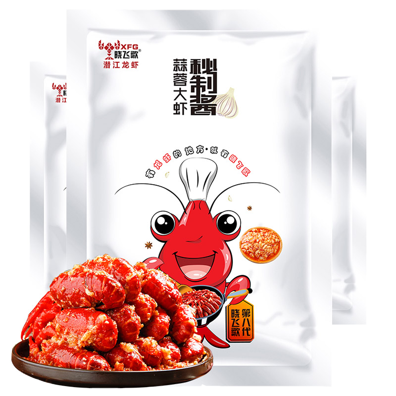 晓飞歌潜江蒜蓉大虾酱料150g蒜蓉小龙虾酱料虾尾生蚝扇贝海鲜调料