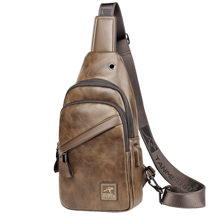 tanmesso胸包男腰包时尚休闲单肩包斜挎包男士小背包运动斜肩包