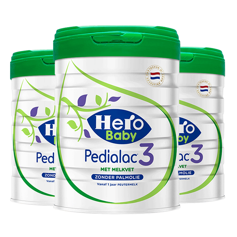 HeroBaby荷兰白金pro版婴幼儿配方旗舰进口宝宝牛奶粉3段700g*3罐