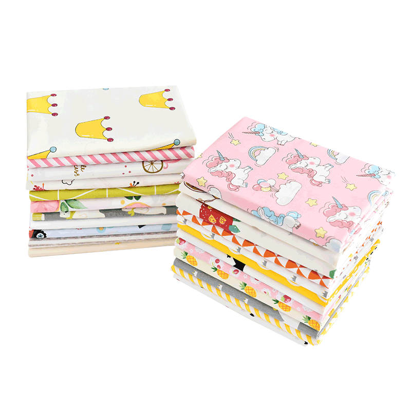 宝宝婴儿卡通风斜纹清仓纯棉布料