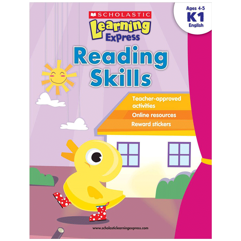 阅读能力K1 英文原版儿童读物 美国幼儿英语教材 学乐学习列车系列练习册  Scholastic Learning Express Reading Skills