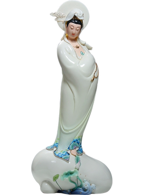 德化陶瓷22寸慈航观音供奉大师