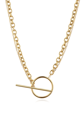 双层轻奢小众设计感INS网红项链