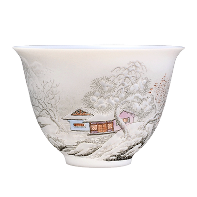 许瑞卿品茗杯古垚德化白瓷