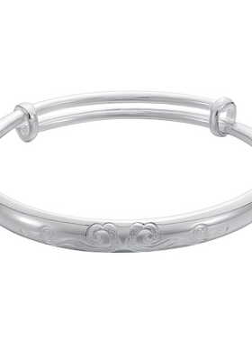 顺钦s9999纯银手镯母亲节礼物