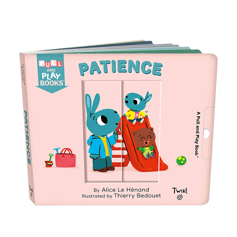 【预售】【Pull and Play】Patience，【拉玩书】有耐心 学会耐心 互动纸板书 英文原版进口 3-6岁儿童认知启蒙
