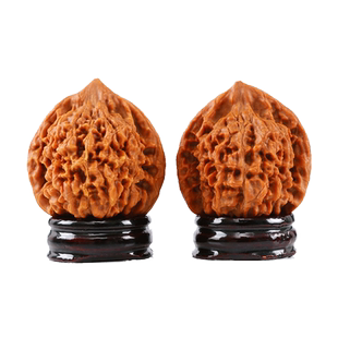 文玩核桃把玩涞水麻核桃王勇官帽麒麟纹狮子头手玩核桃四座楼虎头