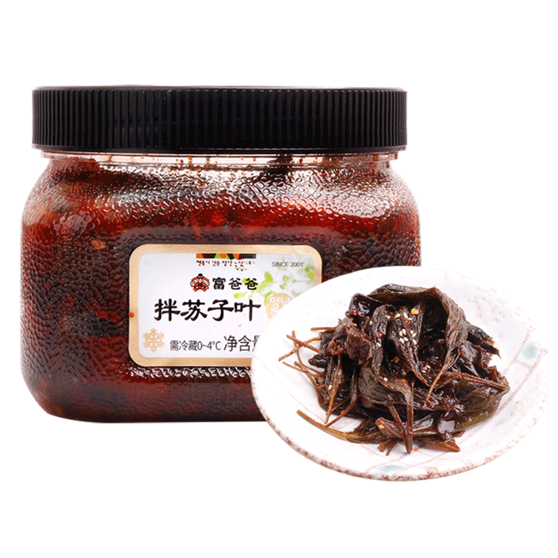 富爸爸泡菜拌苏子叶318g瓶装