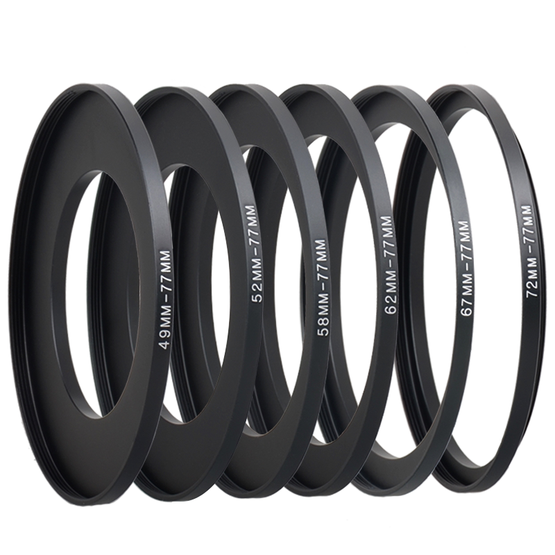 Kase卡色 滤镜转接环螺纹微单单反相机镜头转至77mm小口径转换大口径六件套装