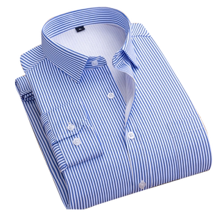 冬季男士加绒衬衫2025新款加厚保暖衬衣秋冬商务休闲正装上班寸衣