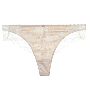 【99元3条】夏娃的诱惑内裤女纯欲丁字裤蕾丝性感粉色纯棉裆t字裤