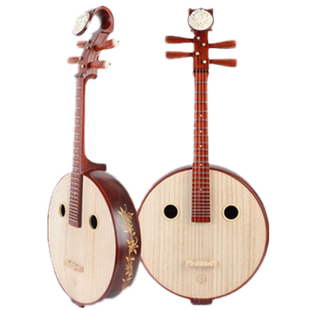 星海中阮乐器8511硬木8512非洲紫檀木初学练习考级直头中阮原木色