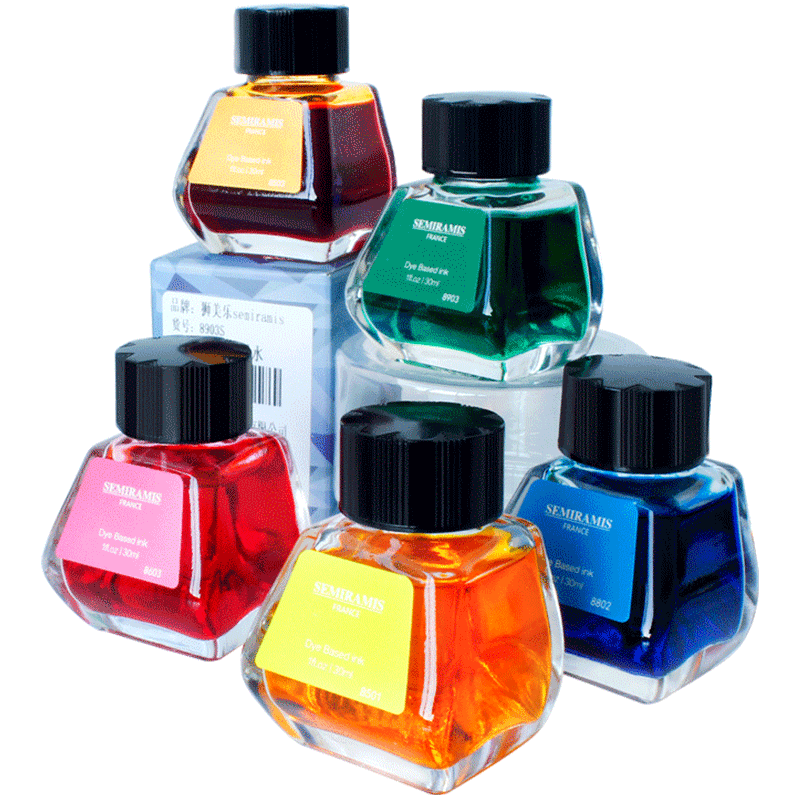 Semiramis不堵笔彩色钢笔墨水