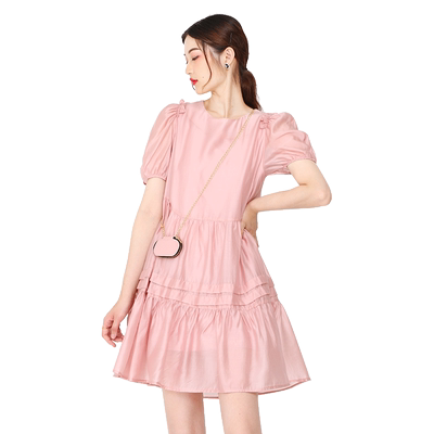 WEWE唯唯甜美娃娃裙莱赛尔宽松